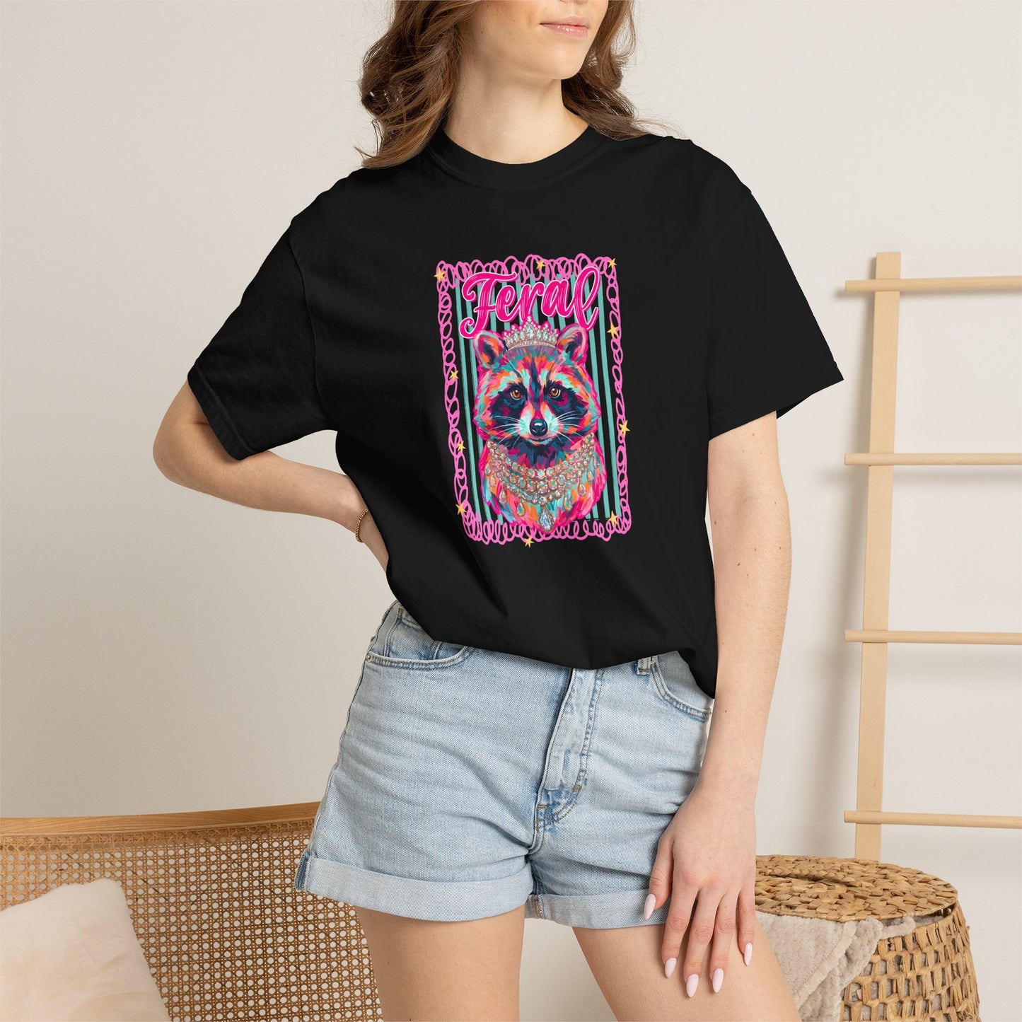 Feral Raccoon comfort color T-shirt
