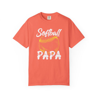 Softball Papa T-Shirt — Daddy Coach Dad Gift