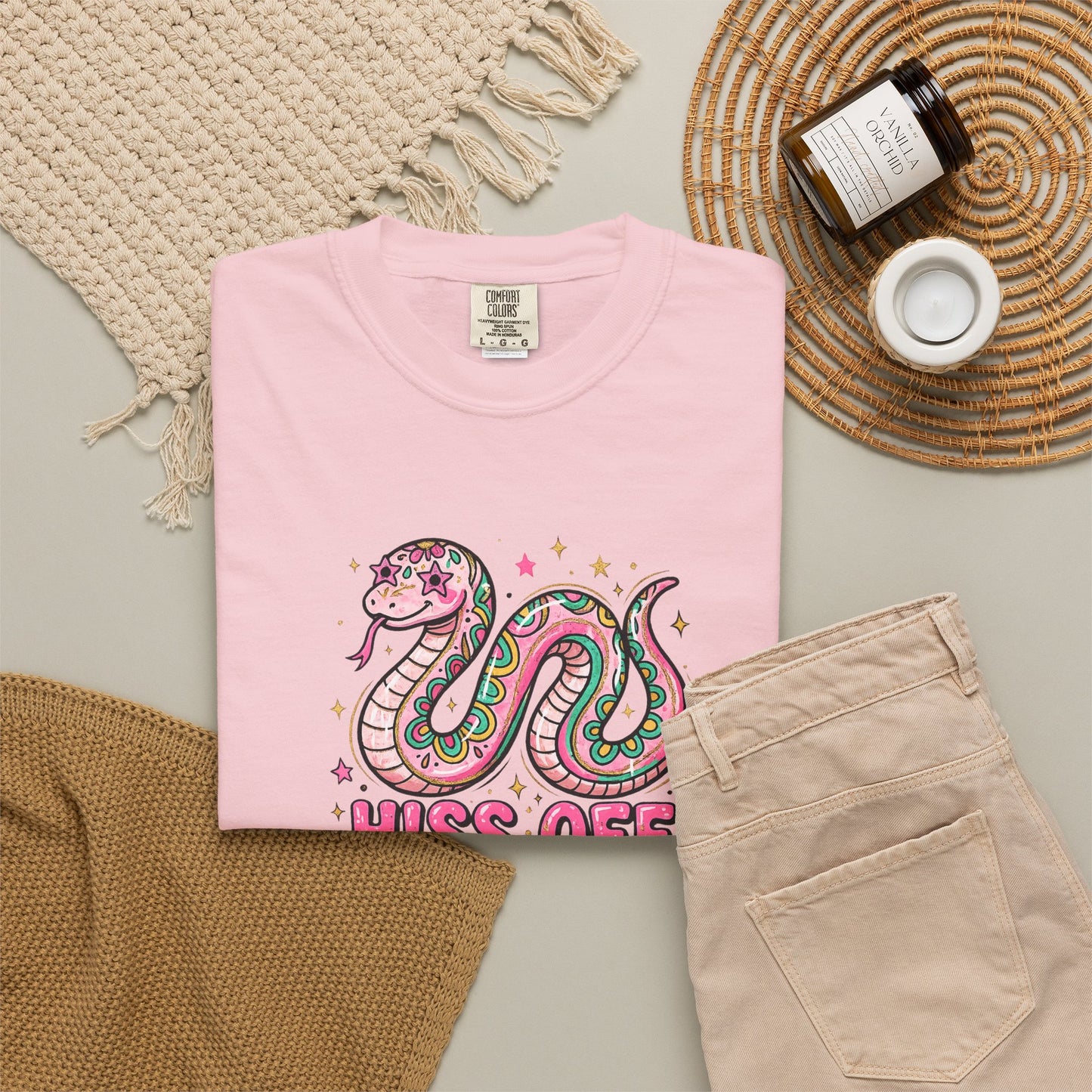 Snake "Hiss Off" Graphic T-Shirt — Retro Cute Reptile Tee