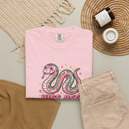 Snake "Hiss Off" Graphic T-Shirt — Retro Cute Reptile Tee