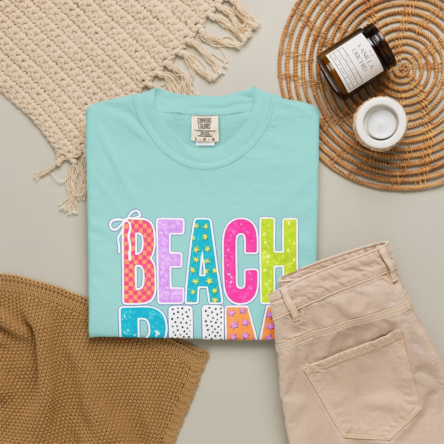Beach Bum T-Shirt — Colorful Retro Lettering Summer Tee