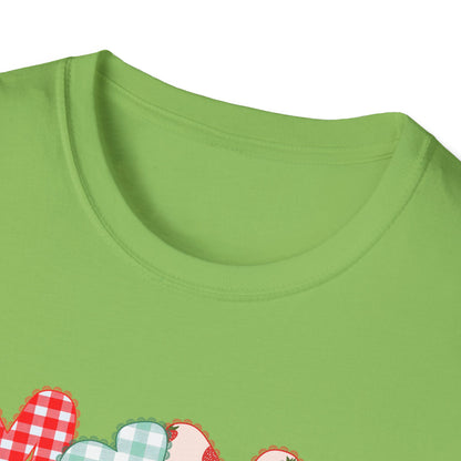 Mama Patterned Patchwork T-Shirt — Floral & Gingham "Mama" Design, Cute Mother's Day Gift