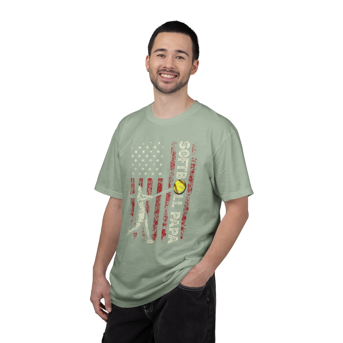 Softball Vintage Flag T-Shirt