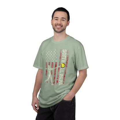Softball Vintage Flag T-Shirt