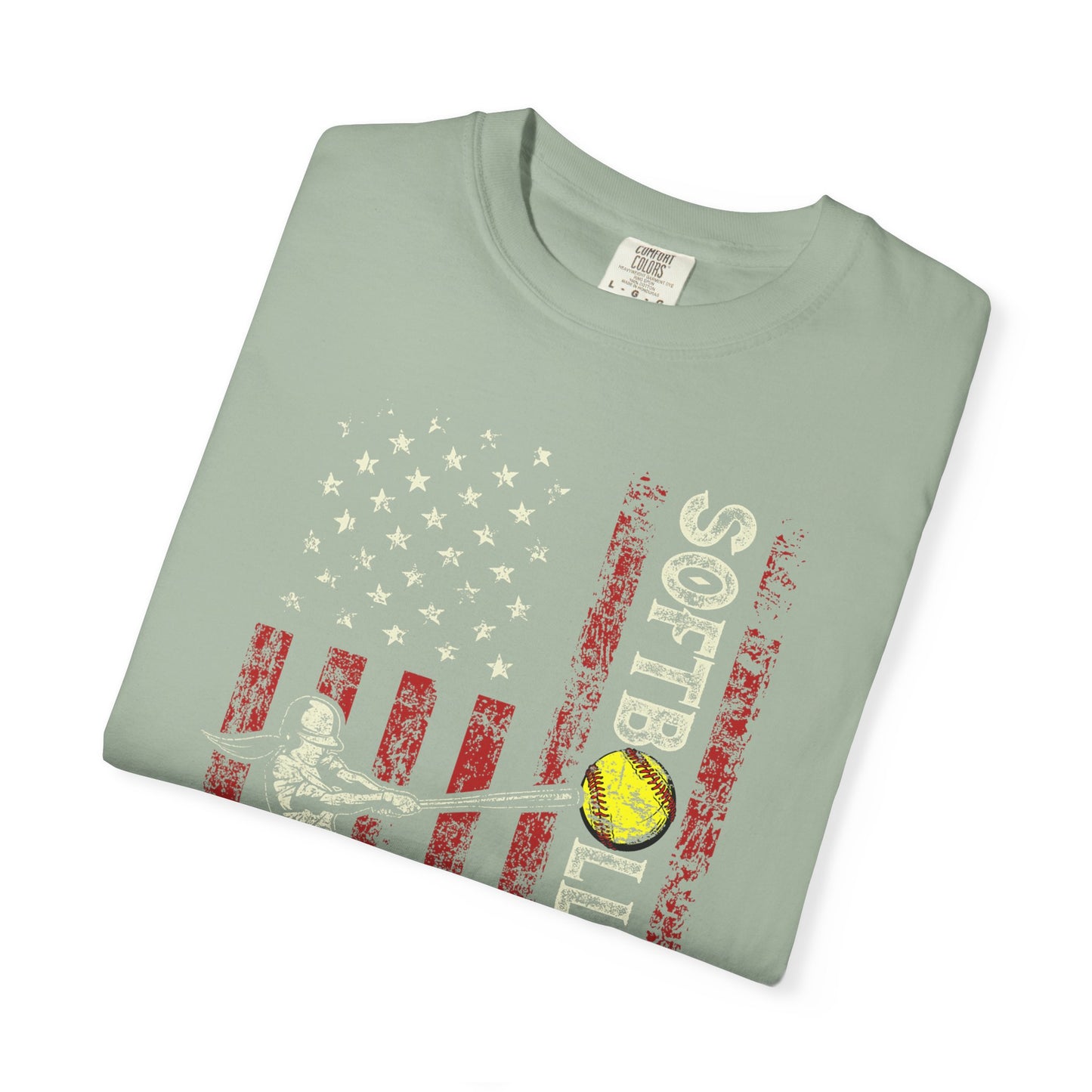 Softball Vintage Flag T-Shirt
