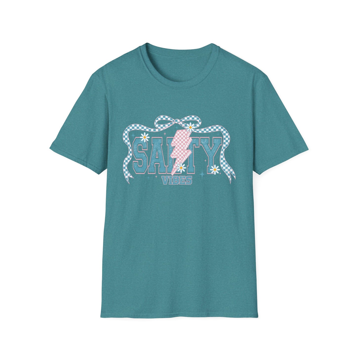 Salty Vibes Beach T-Shirt — Retro Seashell Graphic Tee