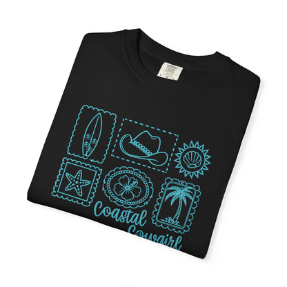 Coastal Cowgirl T-Shirt — Beachy Surf & Western Stamp Graphic Tee