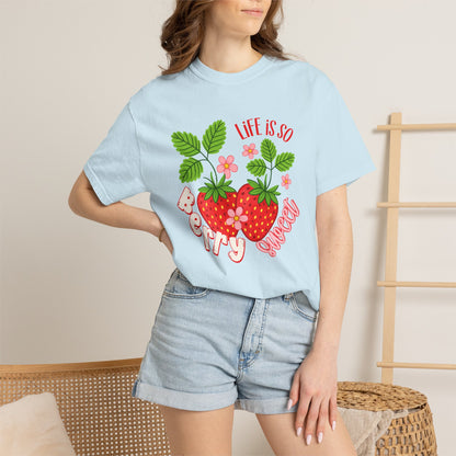 Life Is So Berry Sweet T-Shirt — Cute Strawberry Graphic Tee