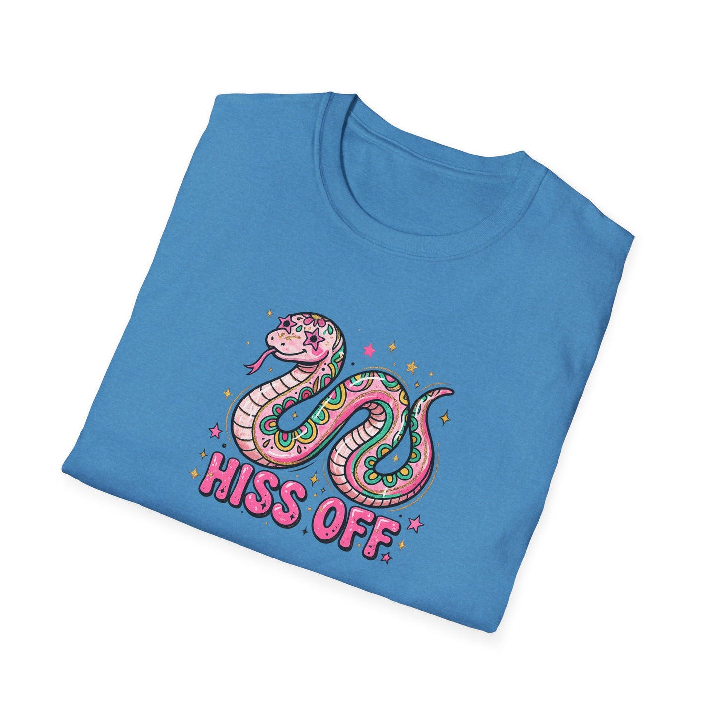 Hiss Off Snake T-Shirt – Cute Pink Cartoon Snake Graphic Tee