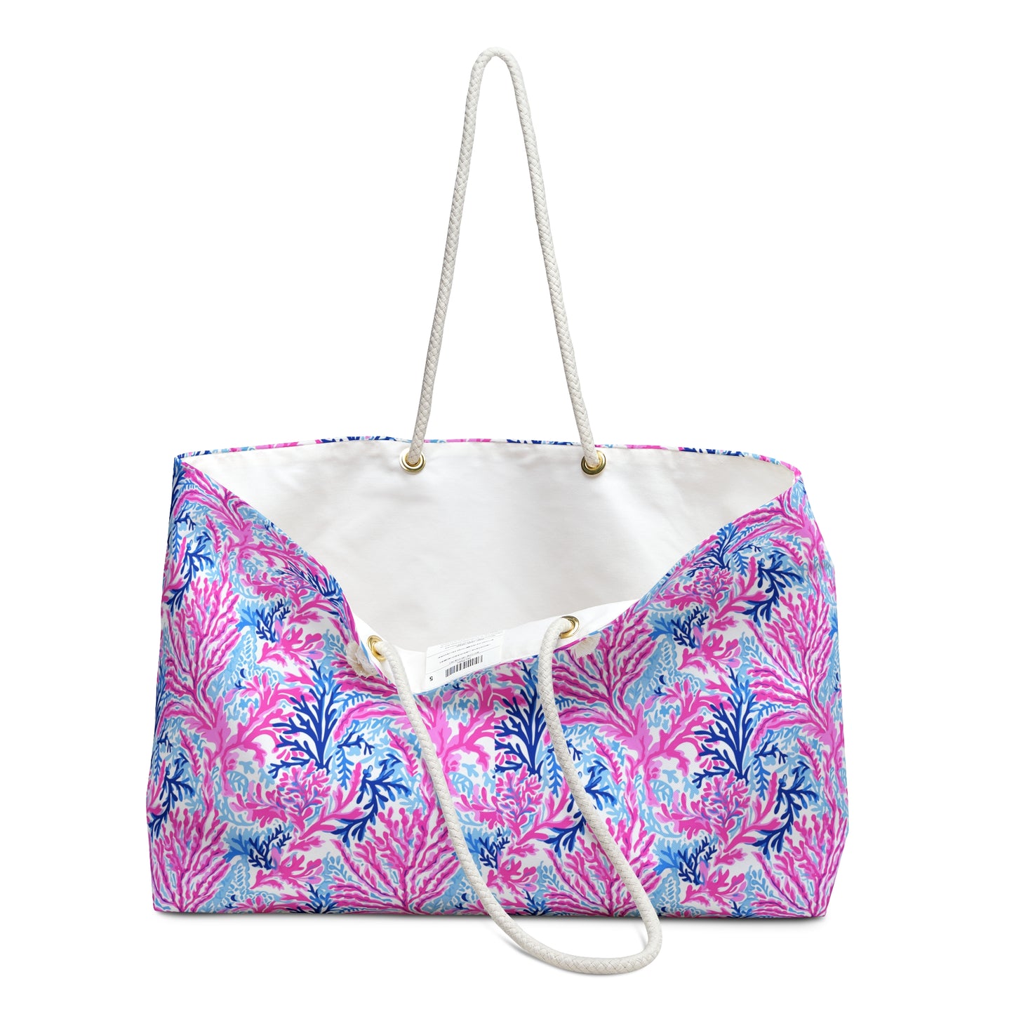 Pink Coral Reef Weekender Bag – Tropical Beach Tote for Getaways