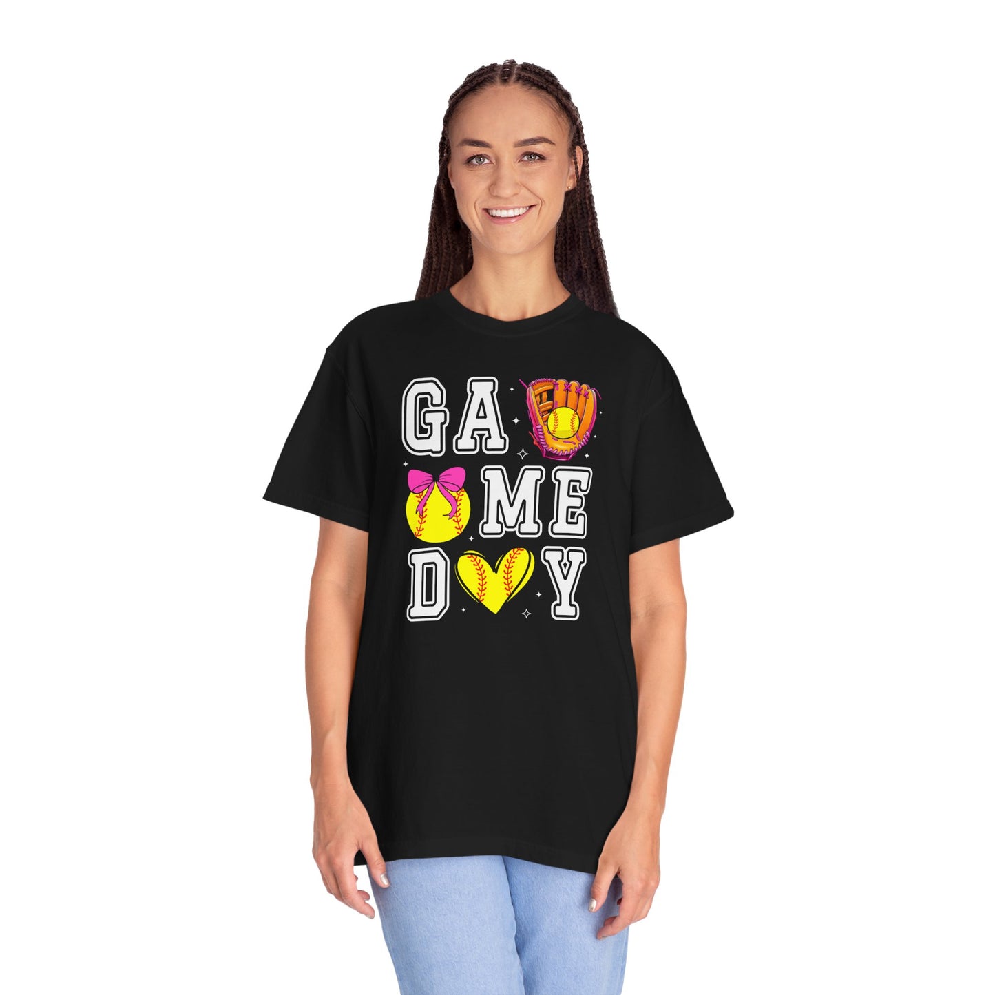 Game Day Softball T-Shirt — ‘GAME DAY’ Glove & Ball Design