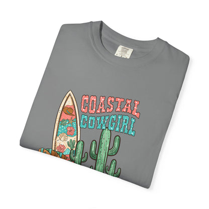 Coastal Cowgirl T-Shirt — Vintage Surf & Cactus Beach Graphic
