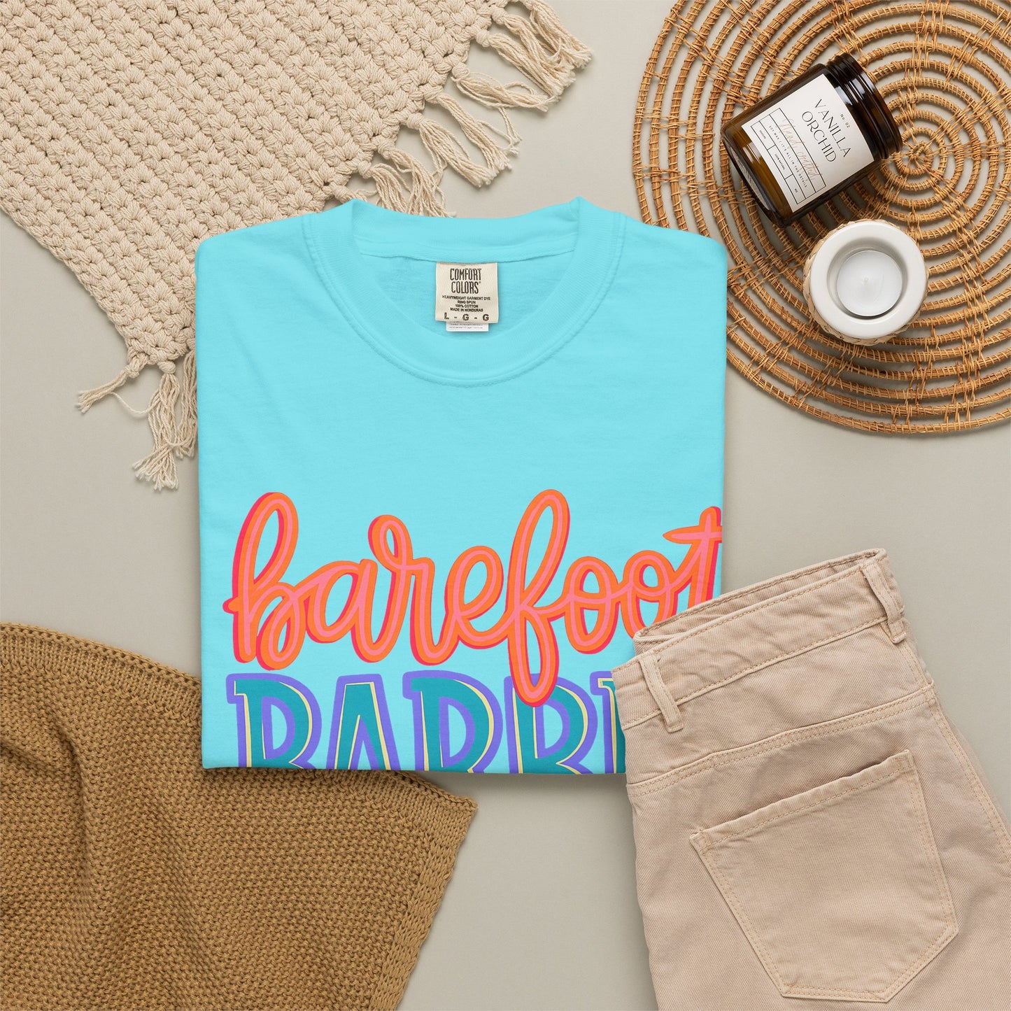 Barefoot Barbie T-Shirt — Retro Colorblock Graphic Tee