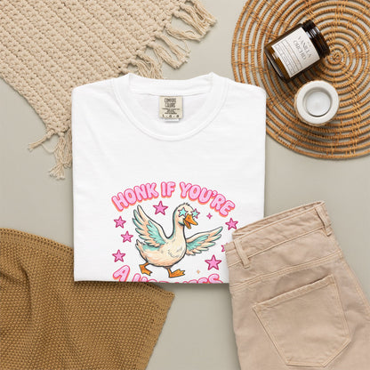 T-Shirt — 'Honk If You're A Hot Mess' Duck Graphic Tee
