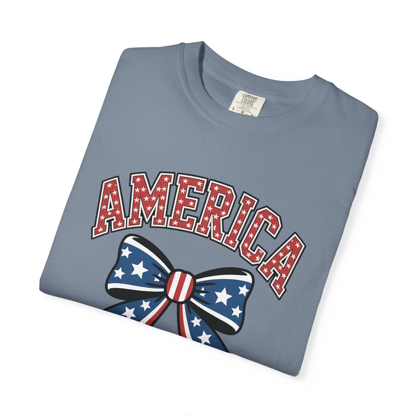 America Patriotic Bow T-Shirt — Stars & Stripes Fourth of July Tee