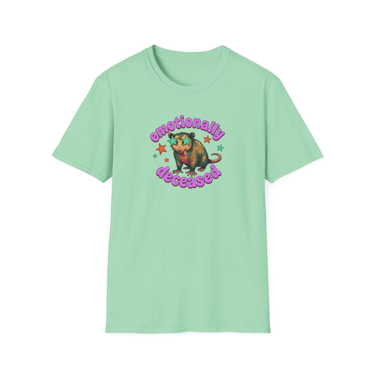 Emotionally Deceased T-Shirt — Cute Colorful Armadillo Graphic