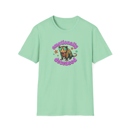Emotionally Deceased T-Shirt — Cute Colorful Armadillo Graphic