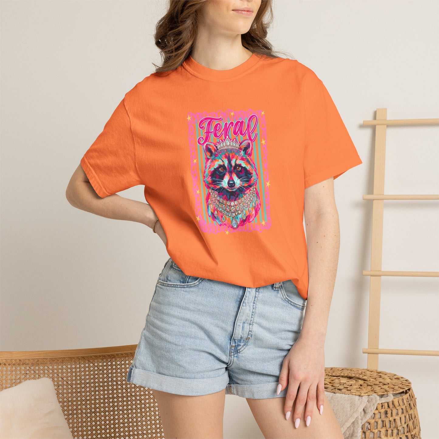 Feral Raccoon comfort color T-shirt