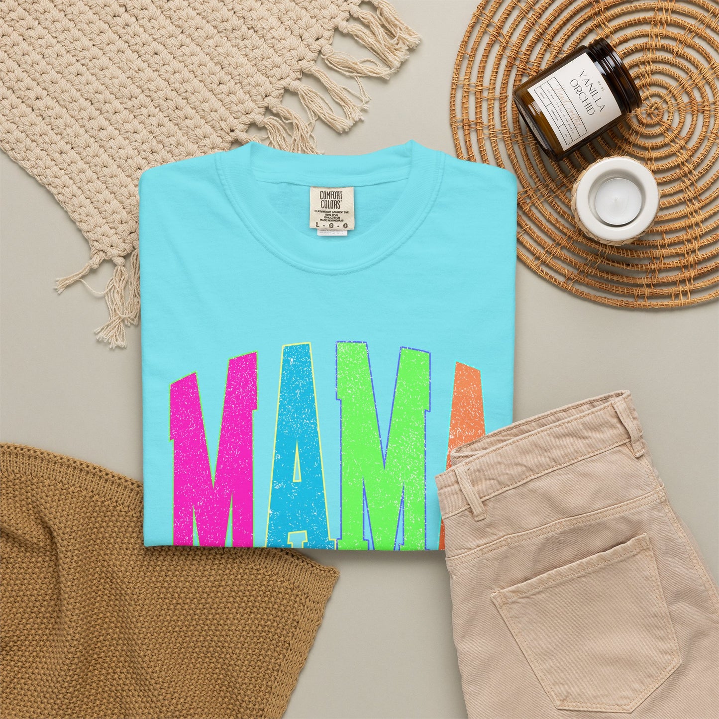 Mama Colorblock T-Shirt — Bright Retro Mama Graphic Tee for Mothers' Day & Everyday