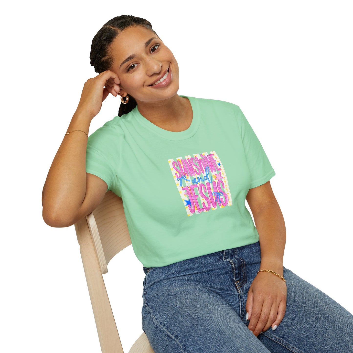 Sunshine and Jesus T‑Shirt — Bright Christian Faith Graphic Tee