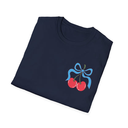 Patriotic Cherry T-Shirt — USA 1776 Fourth of July Graphic Tee