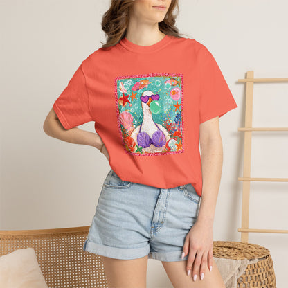 Goose in Bikini Beach T-Shirt — Cute Retro Seaside Graphic Tee