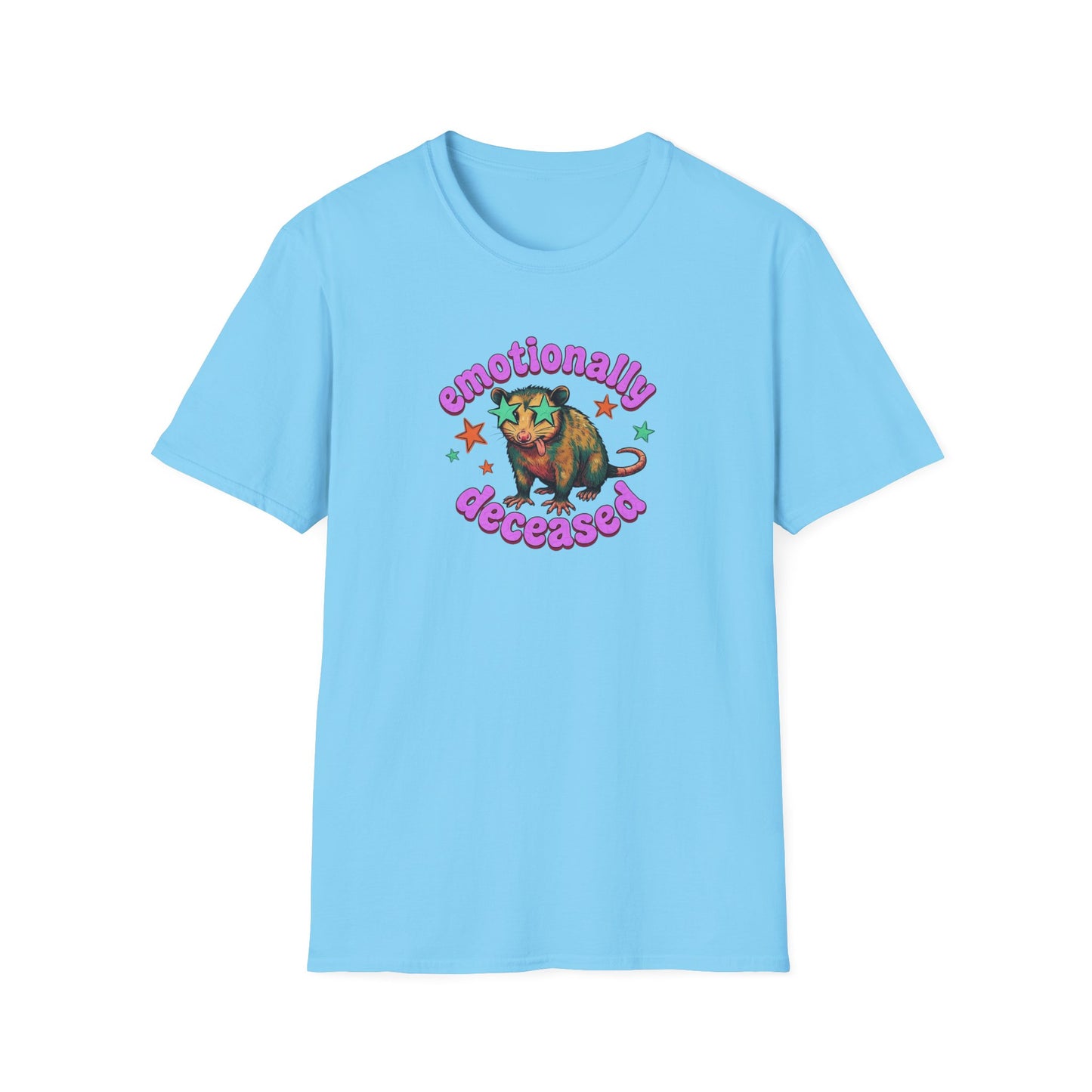 Emotionally Deceased T-Shirt — Cute Colorful Armadillo Graphic