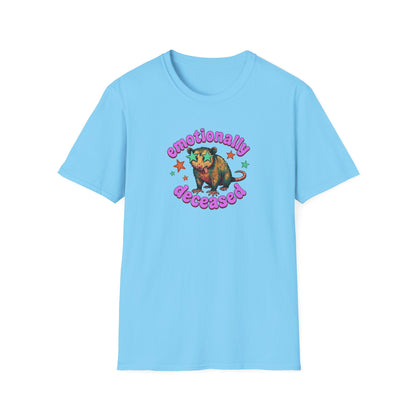 Emotionally Deceased T-Shirt — Cute Colorful Armadillo Graphic