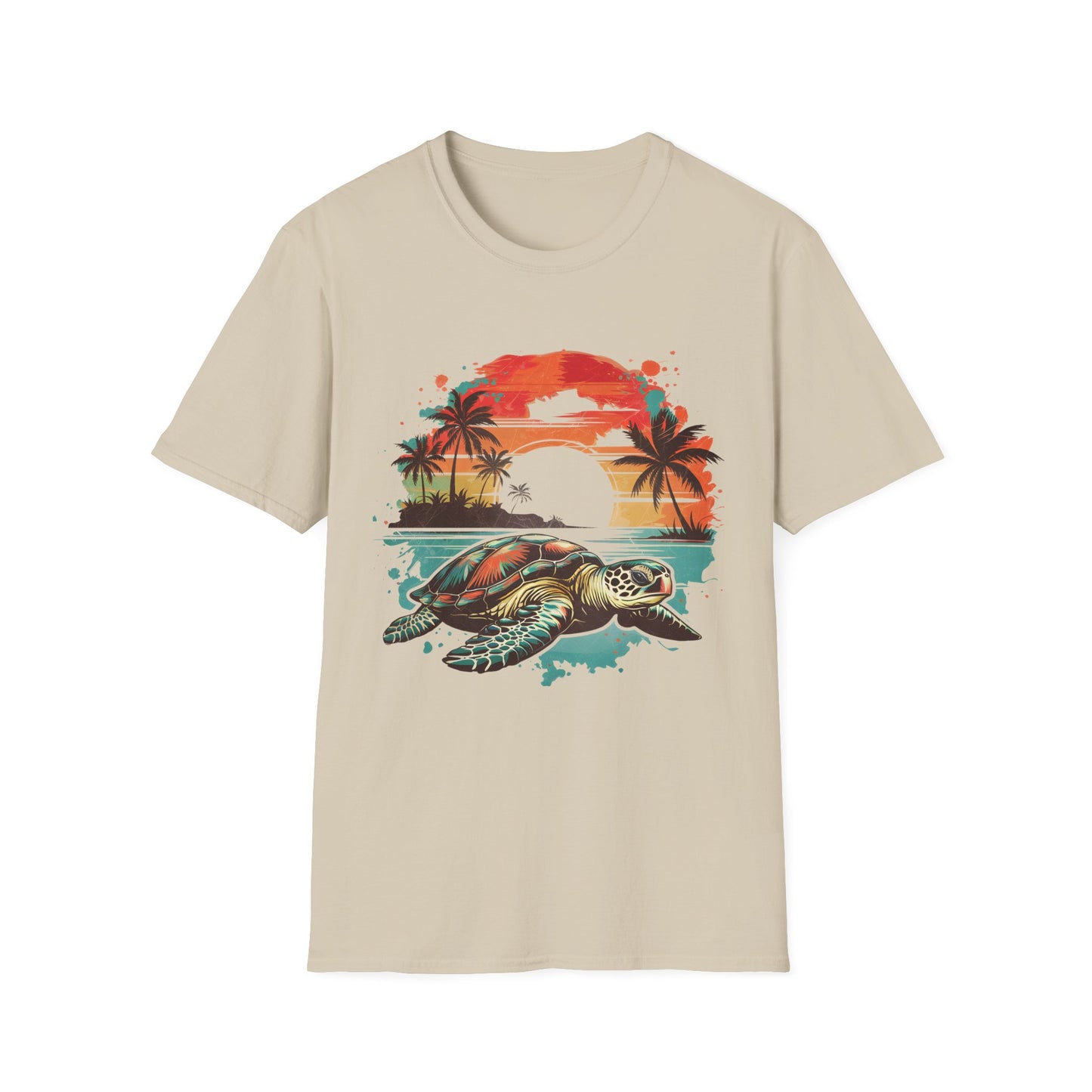 Sea Turtle Sunset T-Shirt — Tropical Beach Graphic Tee