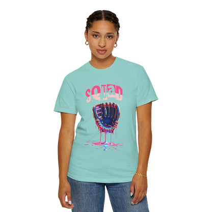 Baseball Glove Drip T-Shirt — "Squad" Graphic Sports Tee