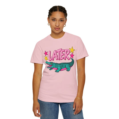 Later Gator Graphic T-Shirt — Retro Cartoon Alligator Tee