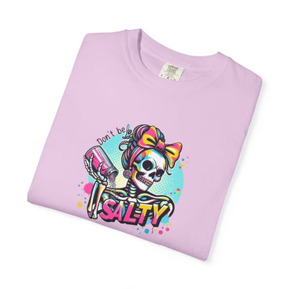 Salty Skull Graphic T-Shirt — Retro Neon Kawaii Skull Tee
