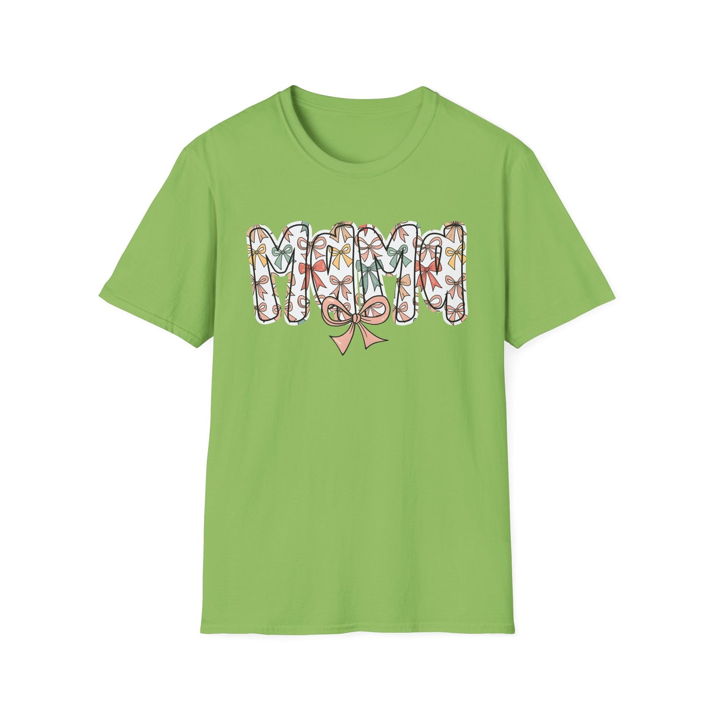 Mama Floral Typography T-Shirt — 'MAMA' Bow Graphic, Cute Mother's Day Gift
