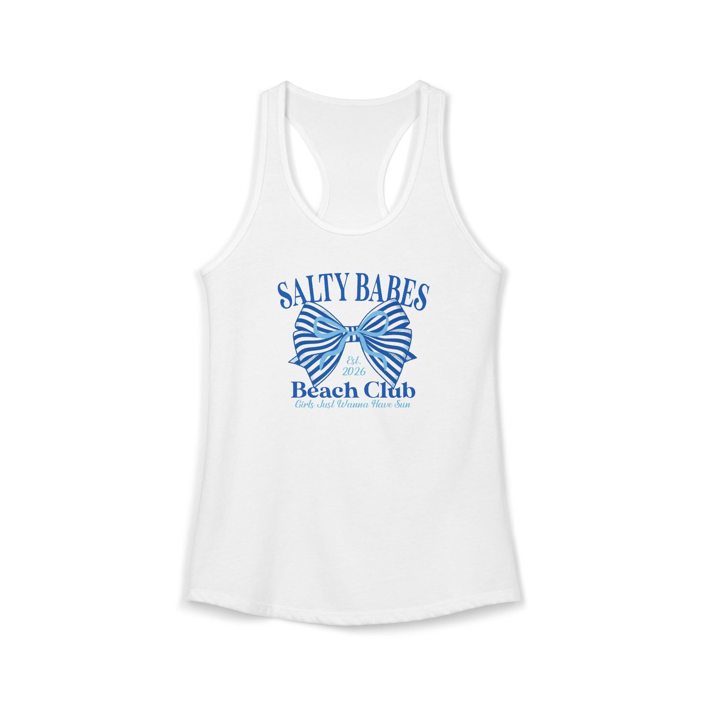 Salty babes blue Racerback Tank