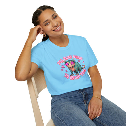 Introvert Sloth T-Shirt — "I’ll Play Dead to Avoid You" Cute Anti-Social Graphic Tee
