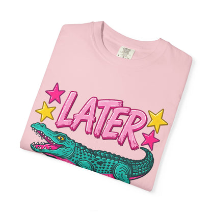 Later Gator Graphic T-Shirt — Retro Cartoon Alligator Tee