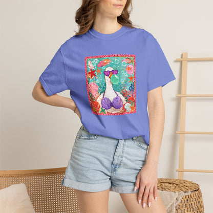 Goose in Bikini Beach T-Shirt — Cute Retro Seaside Graphic Tee