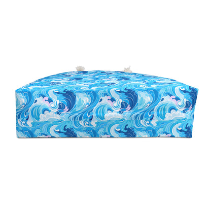 Ocean Wave Weekender Bag – Blue Sea Beach Tote