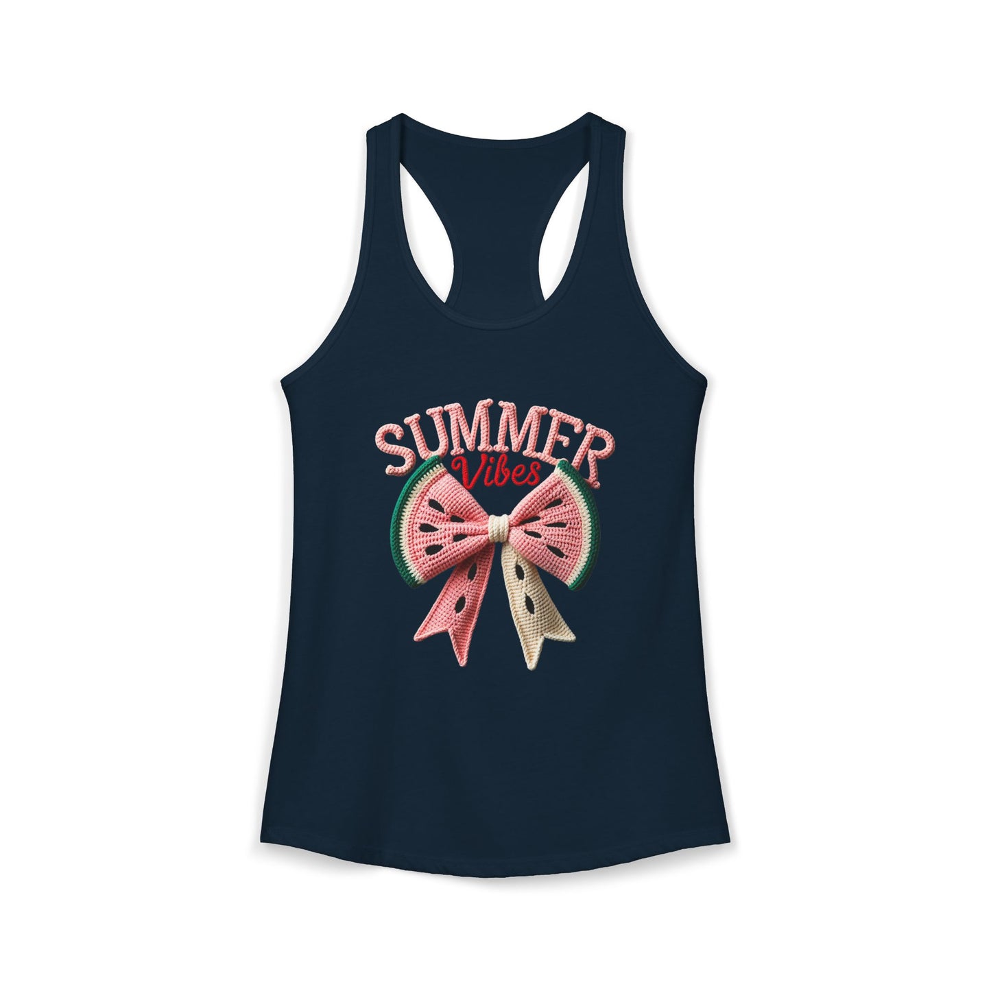 Summer watermelon bow Racerback Tank