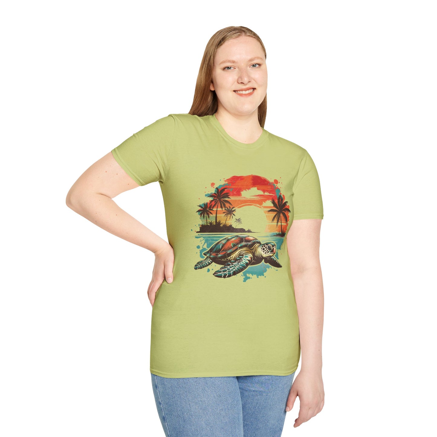 Sea Turtle Sunset T-Shirt — Tropical Beach Graphic Tee