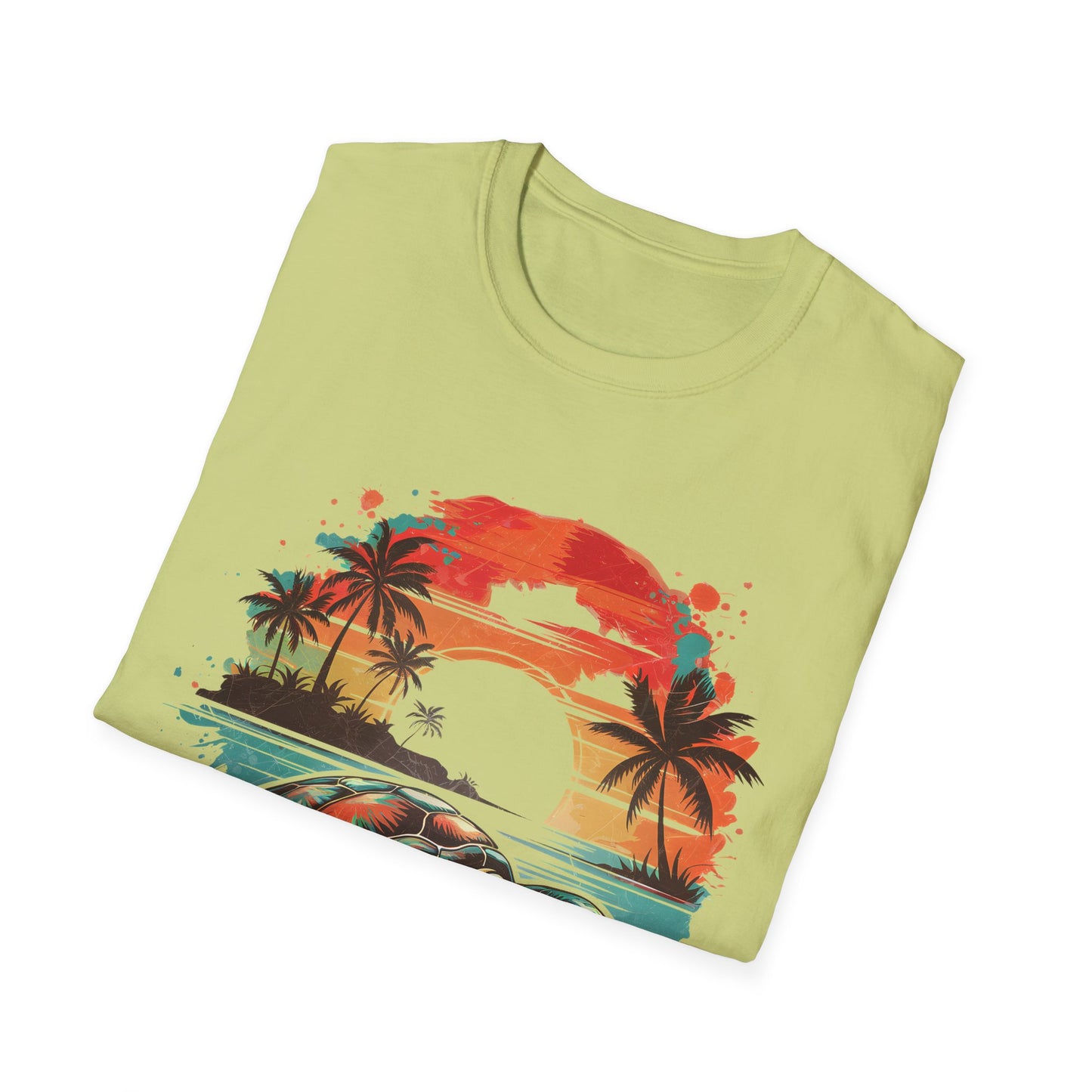 Sea Turtle Sunset T-Shirt — Tropical Beach Graphic Tee