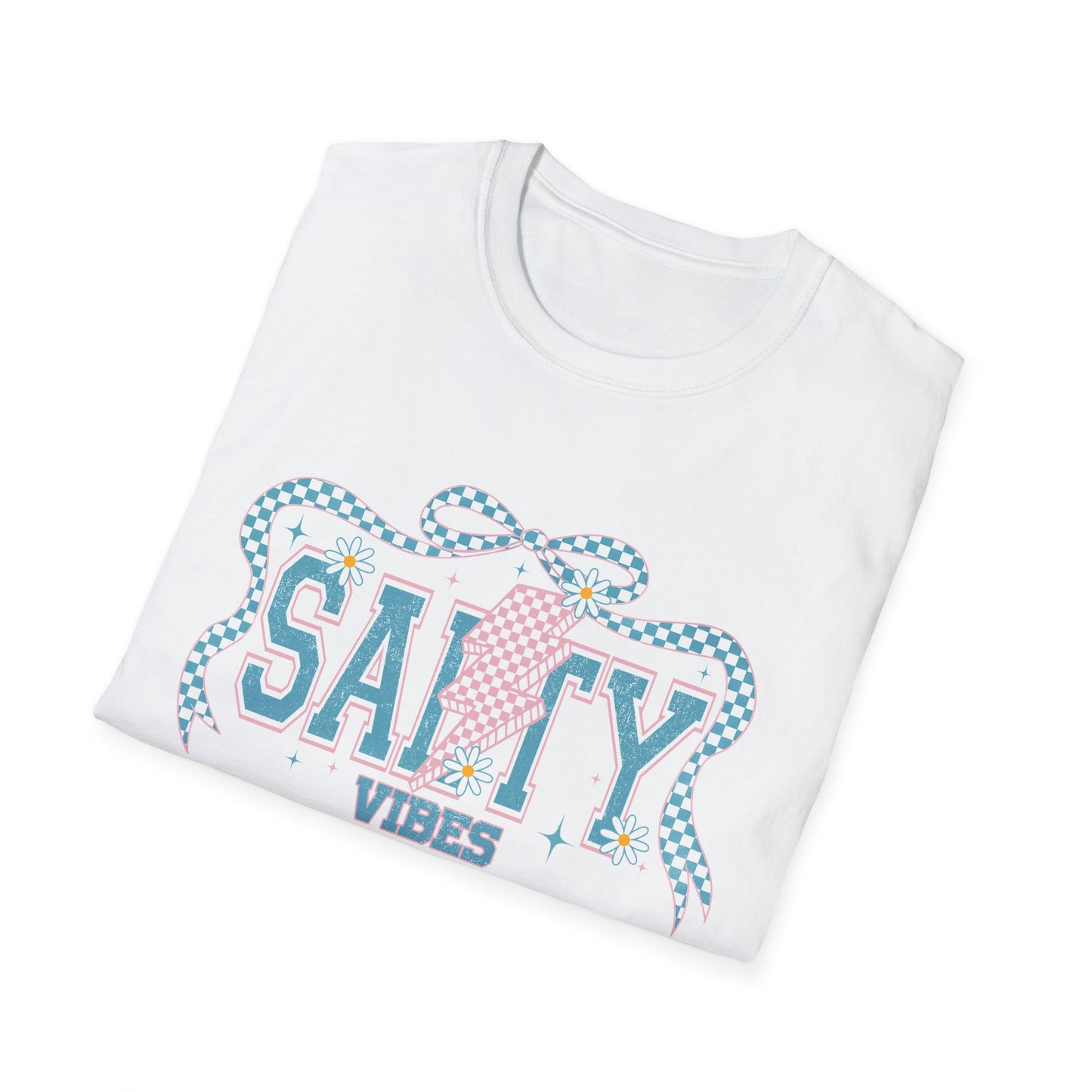 Salty Vibes Beach T-Shirt — Retro Seashell Graphic Tee