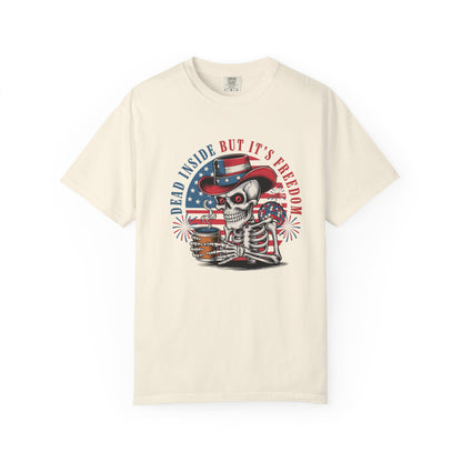 Patriotic Skeleton 'Dead Inside But It's Freedom' T-Shirt