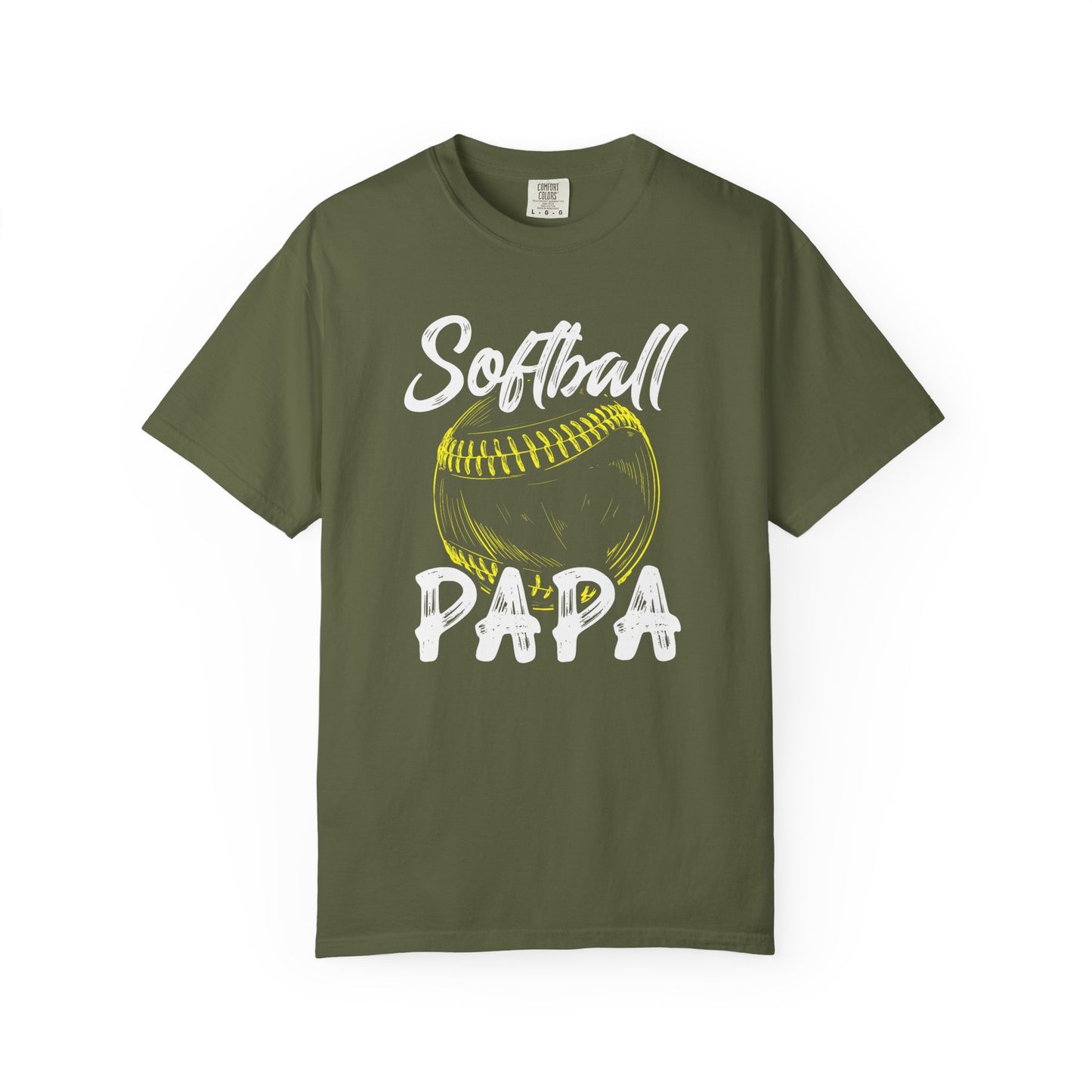 Softball Papa T-Shirt — Daddy Coach Dad Gift