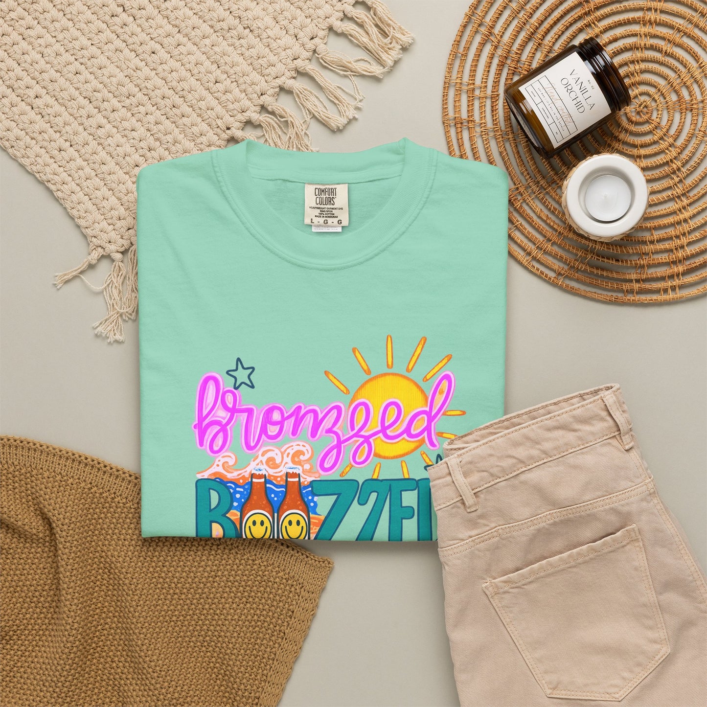 Bronzed & Buzzed T-Shirt – Summer Beach Cocktail Graphic Tee