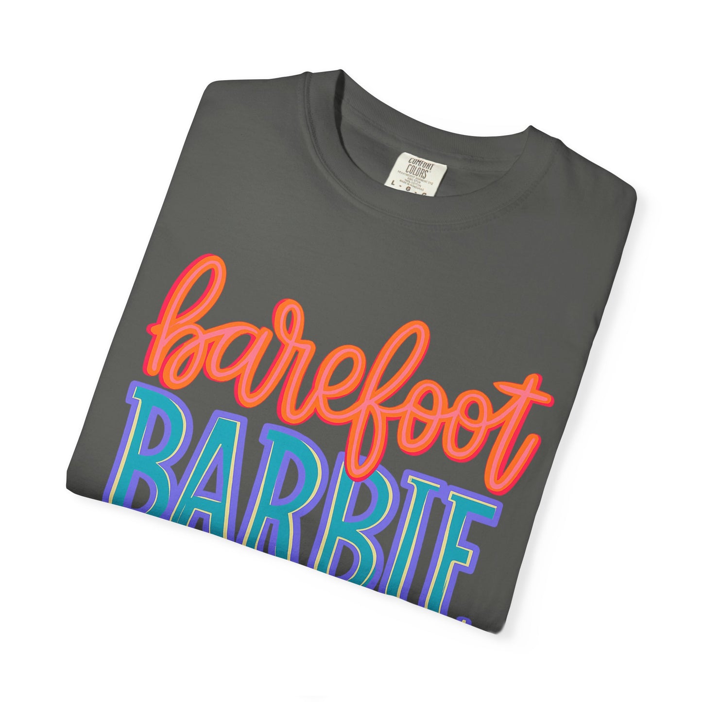 Barefoot Barbie T-Shirt — Retro Colorblock Graphic Tee