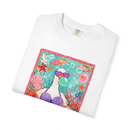 Goose in Bikini Beach T-Shirt — Cute Retro Seaside Graphic Tee