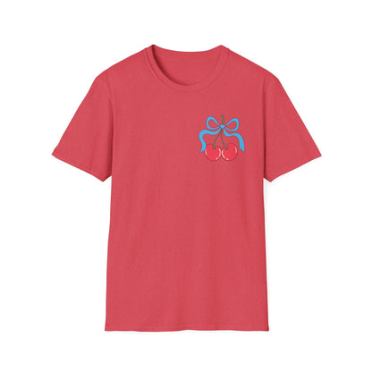Patriotic Cherry T-Shirt — USA 1776 Fourth of July Graphic Tee