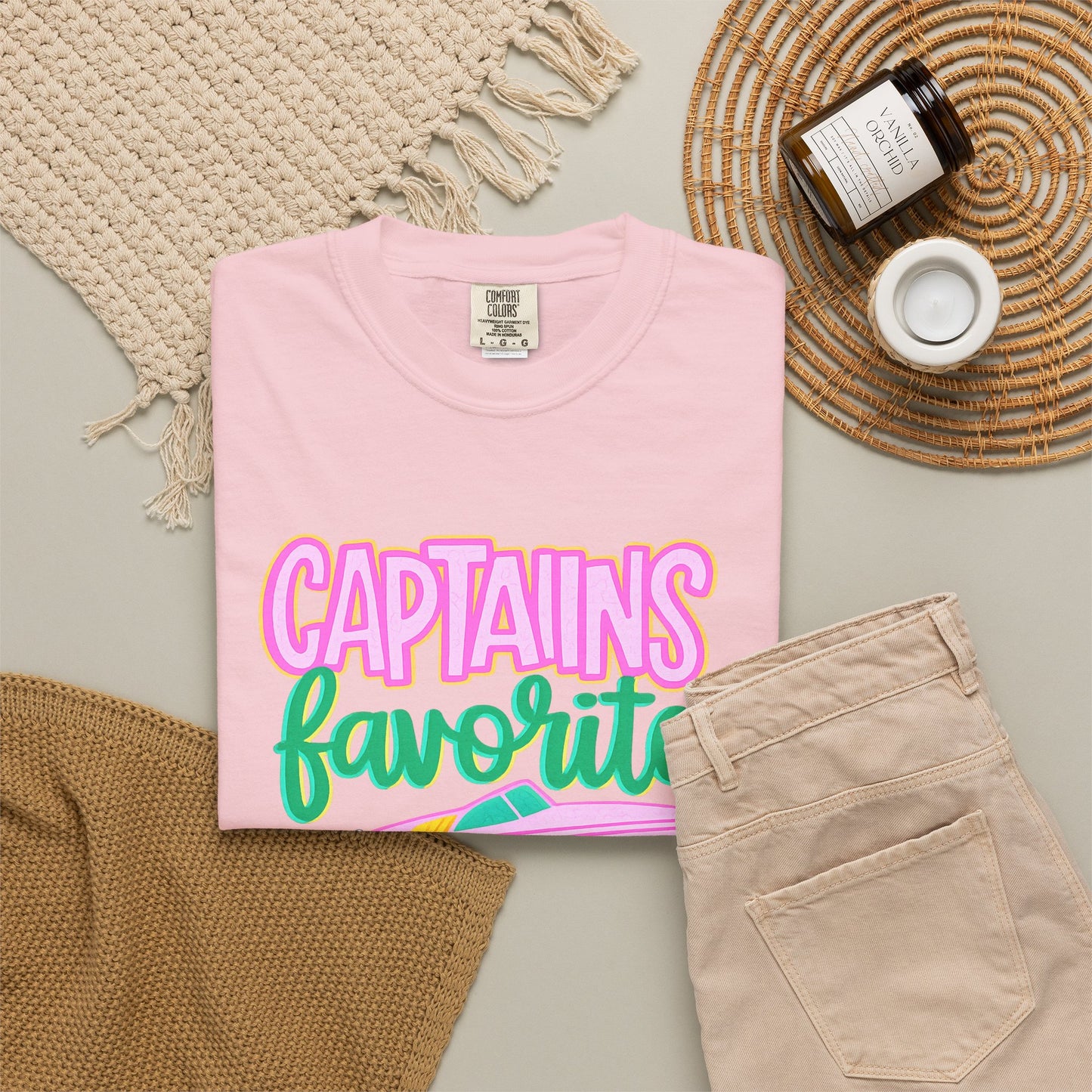 Captain's Favorite T-Shirt — Retro Boat Graphic, Nautical Vacation Tee