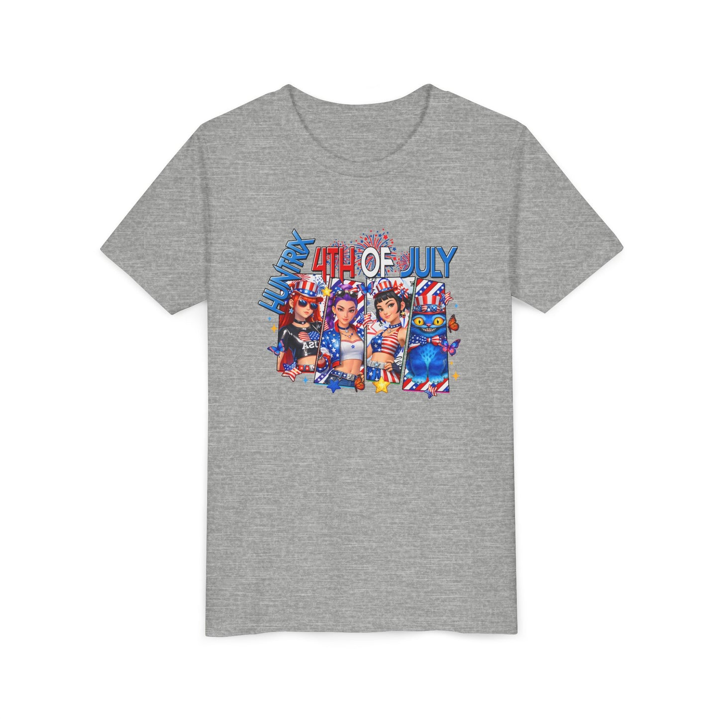 Youth Tee - 4th of July Patriotic Fireworks Graphic